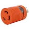 Ac Works Plug Adapter, L6-30R, L14-30P, L6-30P, L14-30P, 0 ft., Orange ADL1430L630 - alternate 1